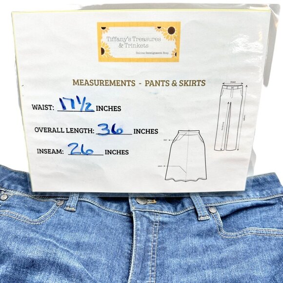 Talbots Womens Curvy Ankle Jeans 14P Medium Wash Stretch Denim - Picture 8 of 8